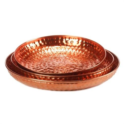 COPPER TRAY SET3 DENTED