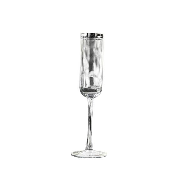 SILVER LINE CHAMPAGNE GLASSES