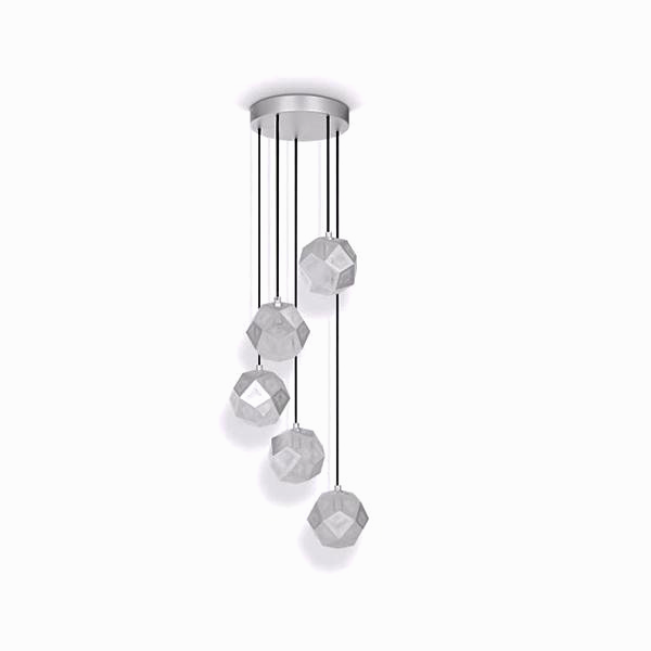 ETCH MINI CHANDELIER SOFT SILVER TOM DIXON