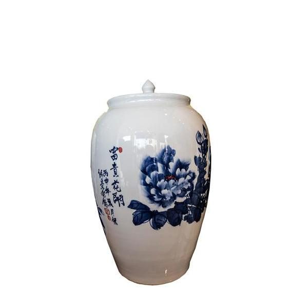 BLUE FLOWER JAR