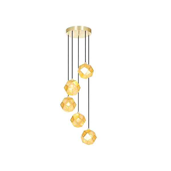 ETCH MINI CHANDELIER BRASS TOM DIXON