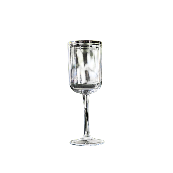 WHITE WINE GLASSES SILVER LINE