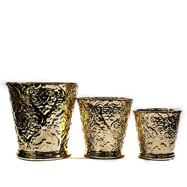 ROUND PLANTER GOLD