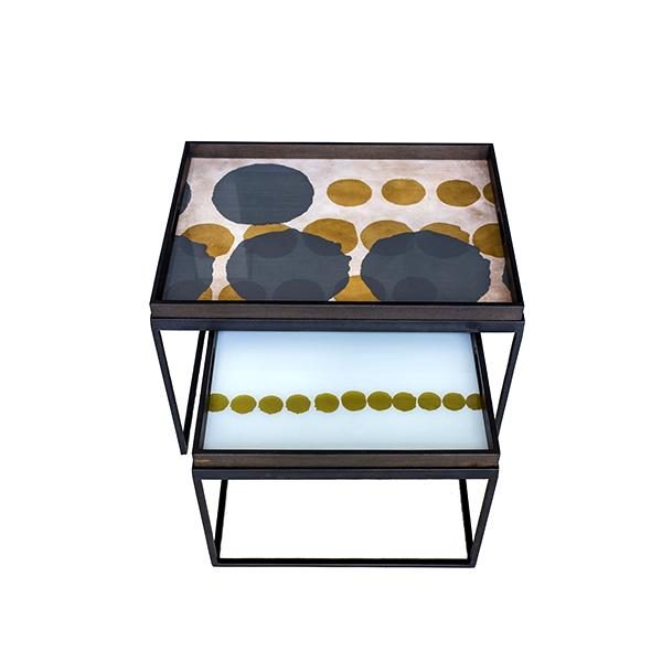RECTANGLE TABLE SET REMOVING TRAYS