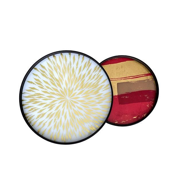 ROUND TRAY TABLE SET - LOW