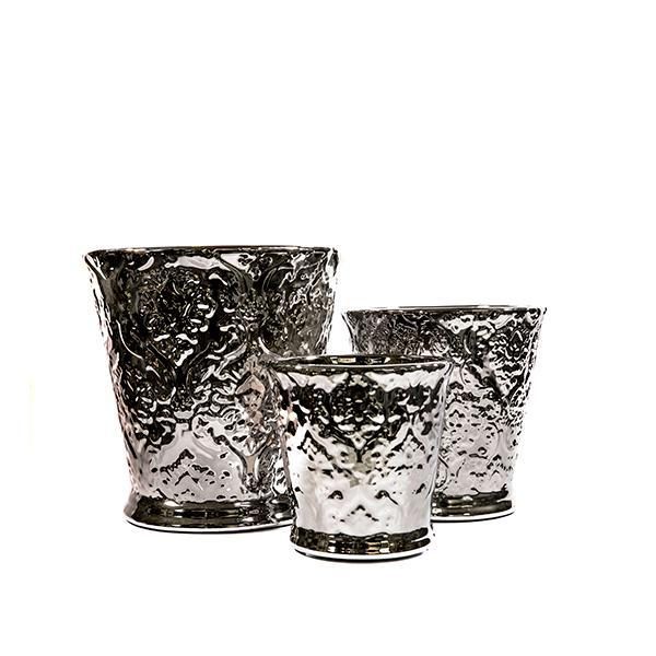 ROUND PLANTER SILVER
