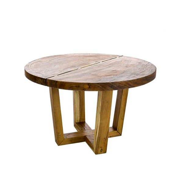 DINING TABLE THICK ROUND SUAR WOOD