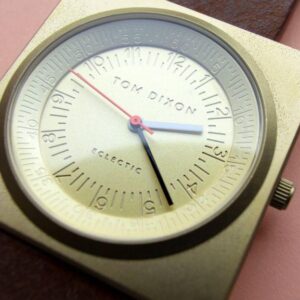 BLOCK WATCH BRASS LEATHER TOM DIXON