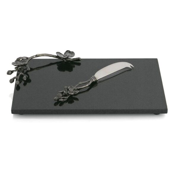 Дъска за сирена и нож Black Orchid Small