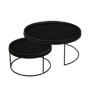 ROUND TRAY TABLE SET - LOW