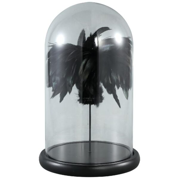 ZEPP BELL JAR BLACK FEATHER L
