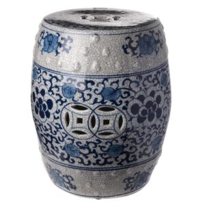 STOOL PORCELAIN BLUE WHITE