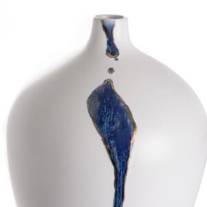 ВАЗА OBLONG BLUE WHITE GOLD