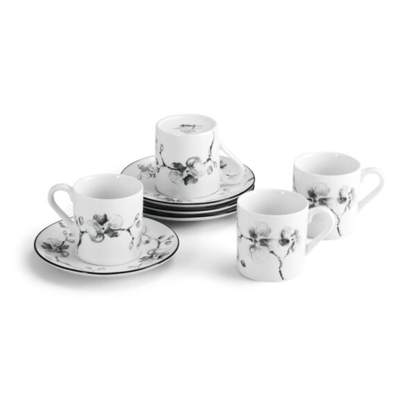 Комплект чаши и чинийки Black Orchid Demitasse Set