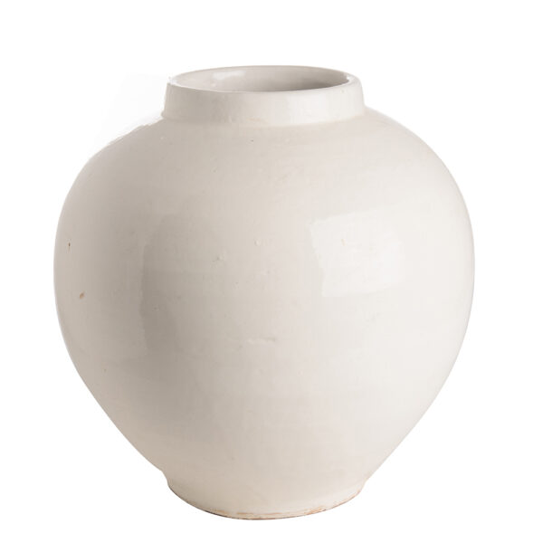 ВАЗА ROUND GLAZED SATIN WHITE