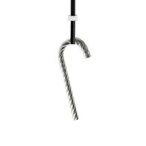 Коледна украса Twist Candy Cane Silver