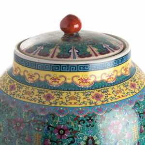 БУРКАН CONDIMENT POT TURQUOISE QIANLONG