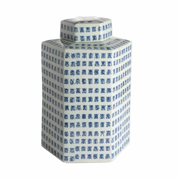 БУРКАН TEA POT HEXAGONAL BLUE WHITE