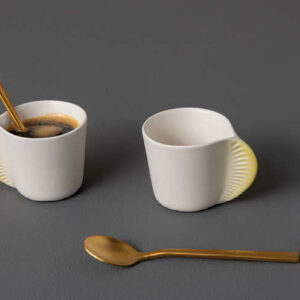 ЧАШИ ЗА КАФЕ TASSE MORPHOSE MIMOSA YELLOW X 2