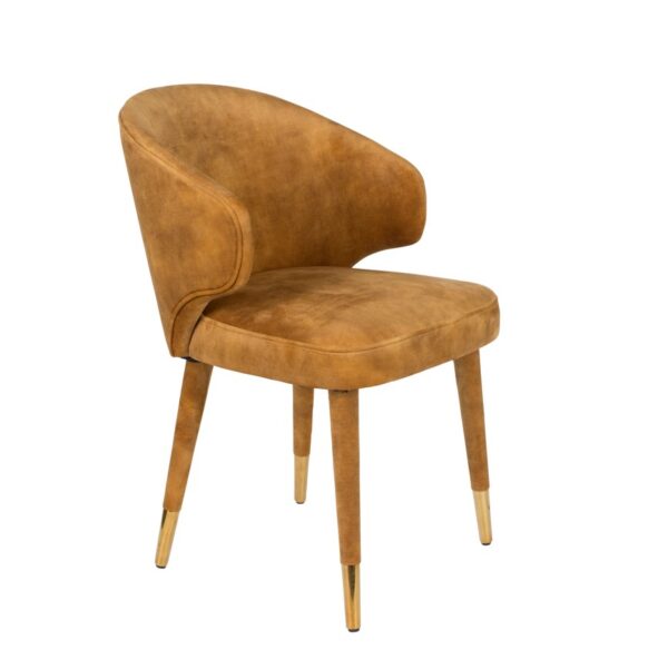 Стол Lunar Velvet Ochre Dutchbone