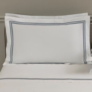 Калъфка за възглавница Triplo Bourdon White/Dark Azure