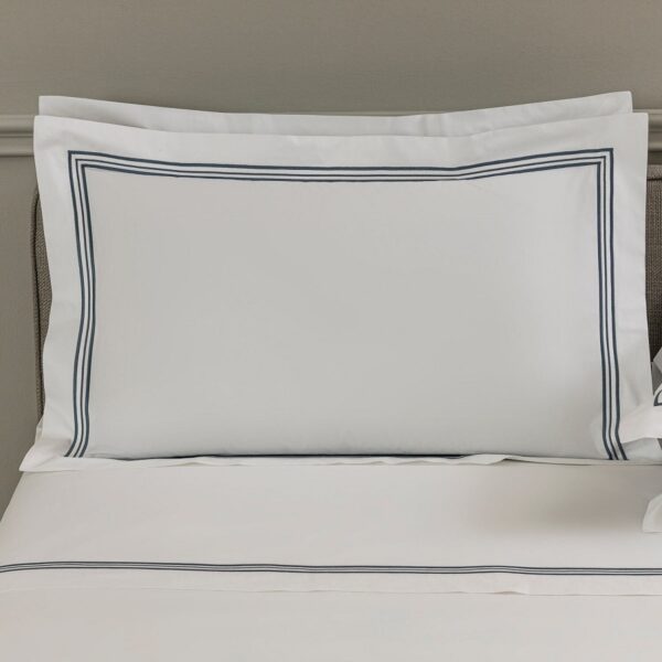 Калъфка за възглавница Triplo Bourdon White/Dark Azure