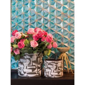 Кашпа Planter Pot Black and White M