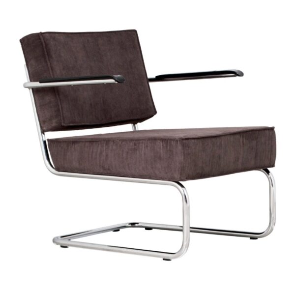 Стол Ridge Rib Lounge Arm Grey Zuiver