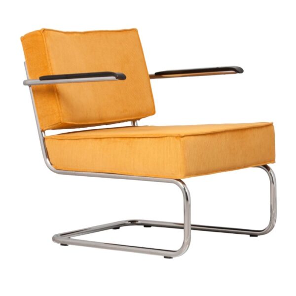 Стол Ridge Rib Lounge Arm Yellow Zuiver