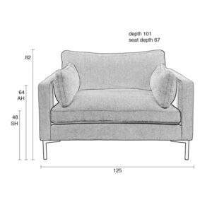 Кресло Summer Love Seat Latte Zuiver
