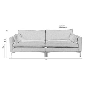 Диван Summer 3 Seater Latte Zuiver