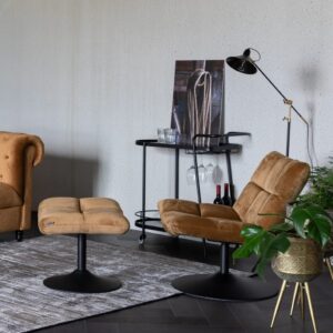 Табуретка Bar Velvet Hocker Golden Brown Dutchbone
