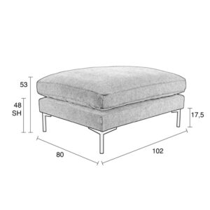 Табуретка Summer Hocker Latte Zuiver