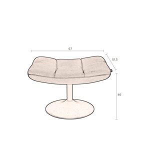 Табуретка Bar Velvet Hocker Old Pink Dutchbone
