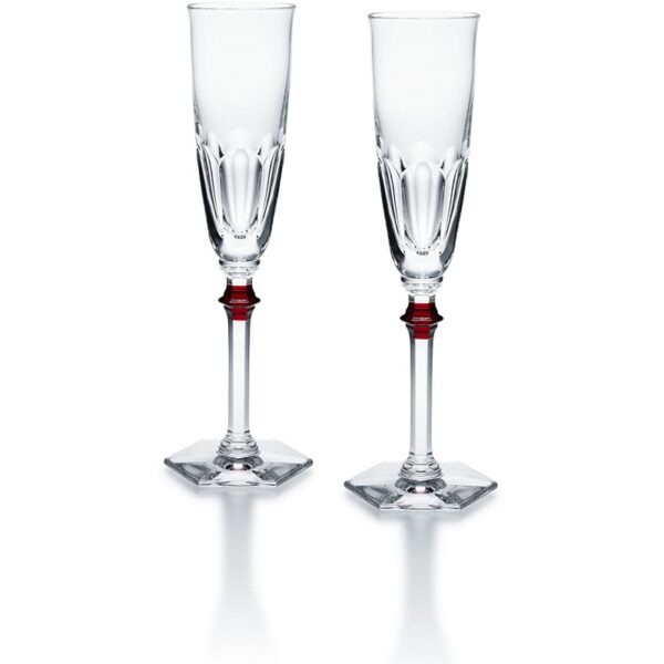 Чаши за шампанско Harcourt Eve Flute Red сет 2 броя Baccarat