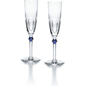 Чаши за шампанско Harcourt Eve Flute Blue сет 2 броя Baccarat