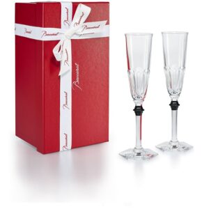 Чаши за шампанско Harcourt Eve Flute Black сет 2 броя Baccarat