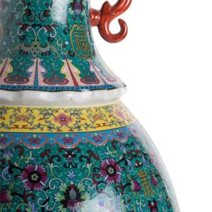 Ваза Chinese Turquoise Amphora Floral