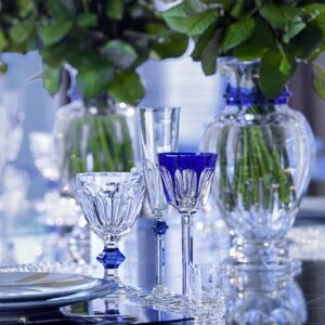 Чаши за шампанско Harcourt Eve Flute Blue сет 2 броя Baccarat