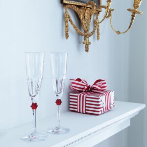 Чаши за шампанско Harcourt Eve Flute Red сет 2 броя Baccarat