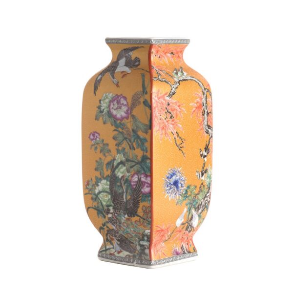 Ваза Square Chinese Art Yellow S