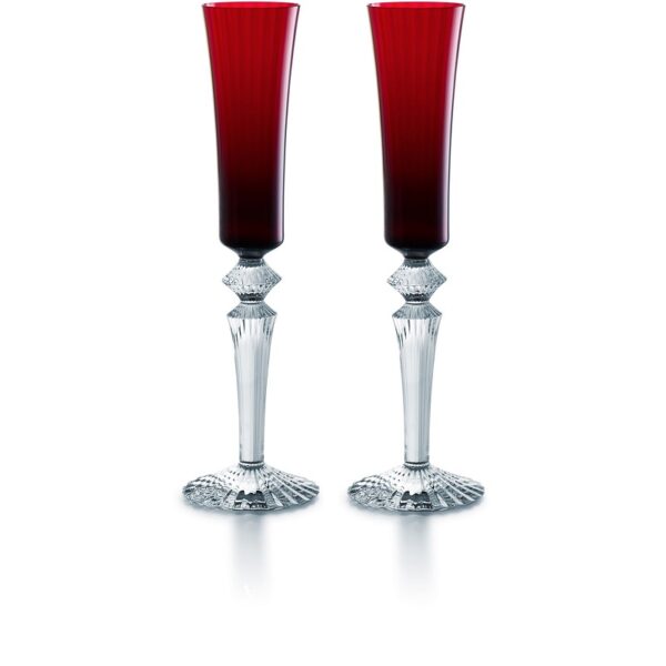Чаши за шампанско Mille Nuits Flutissimo Red сет 2 броя Baccarat