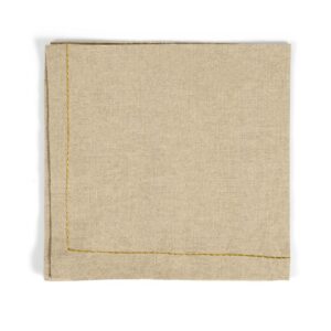 Ленени салфетки Gold Thread Saddlestitch Dinner