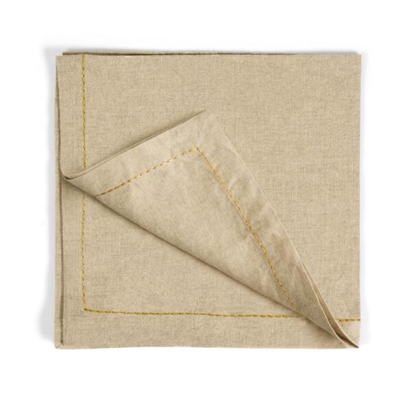 Ленени салфетки Gold Thread Saddlestitch Dinner