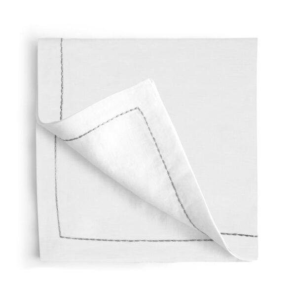 Ленени салфетки Silver Thread Saddlestitch Dinner