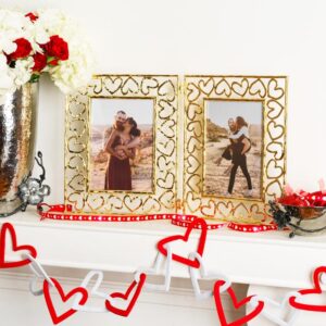 Рамка за снимка Heart Gold Hinged 5x7