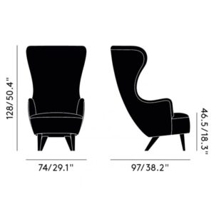 КРЕСЛО WINGBACK NATURAL LEG TOM DIXON