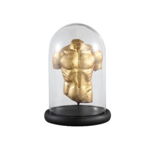 Декорация Rossa Gold Glass Bell Jar Torso Statue
