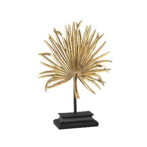 Статуетка Marcus Gold Poly Leaf Statue with Black Base S