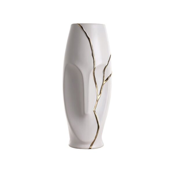 Ваза Maoi Kintsugi Effect White L
